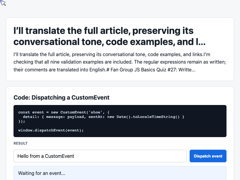 Demo animation